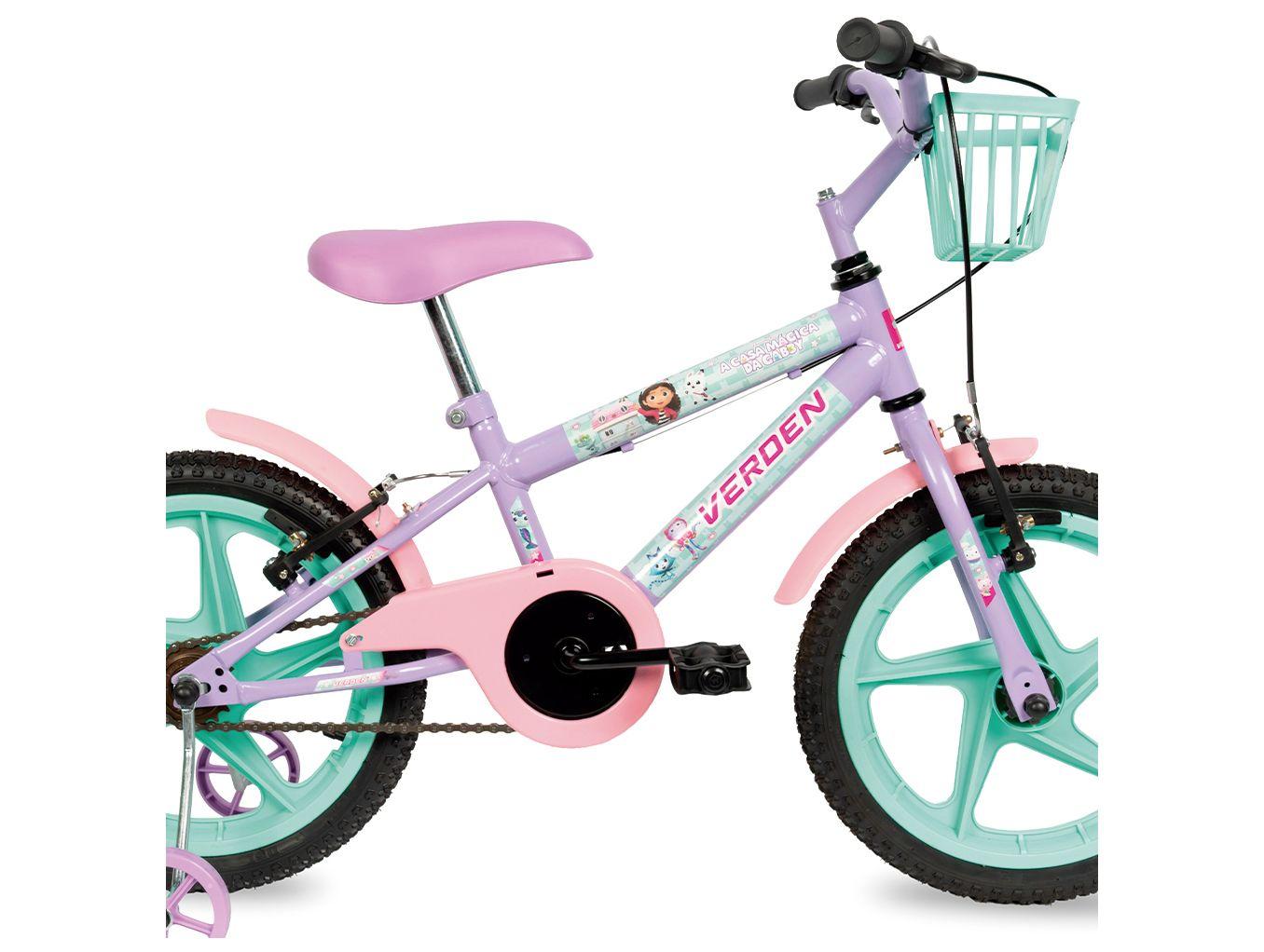 Bicicleta Infantil Aro 16 Verden 10511 A Casa Mágica da Gabby