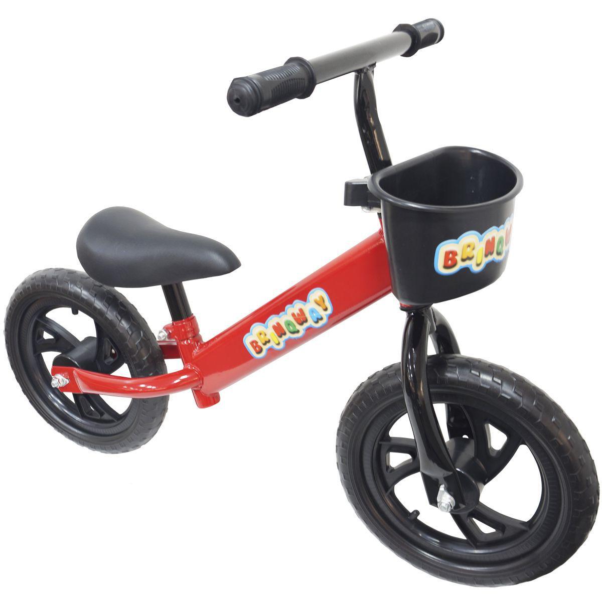 Bicicleta De Equilíbrio Kids Sport Sem Pedal Criança Bicicleta de treinamento com assento ajustável Vermelho 