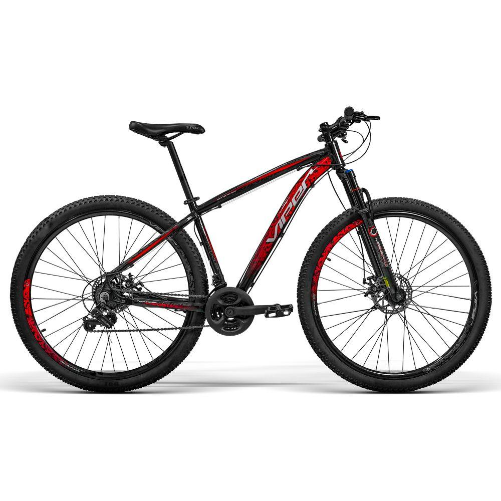Bicicleta Mtb Aro 29 Aluminio Shimano Freio Disco 21 velocidades Viper Snake Tam. 17 Bicicleta Mountain Bike Magazine Luiza