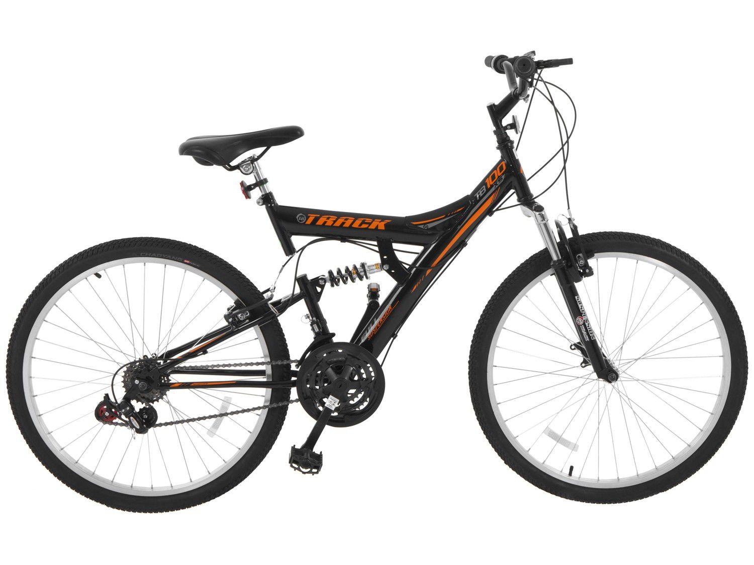 Bicicleta Track & Bikes TB 100 Aro 26 18 Marchas - Dupla Suspensao ...