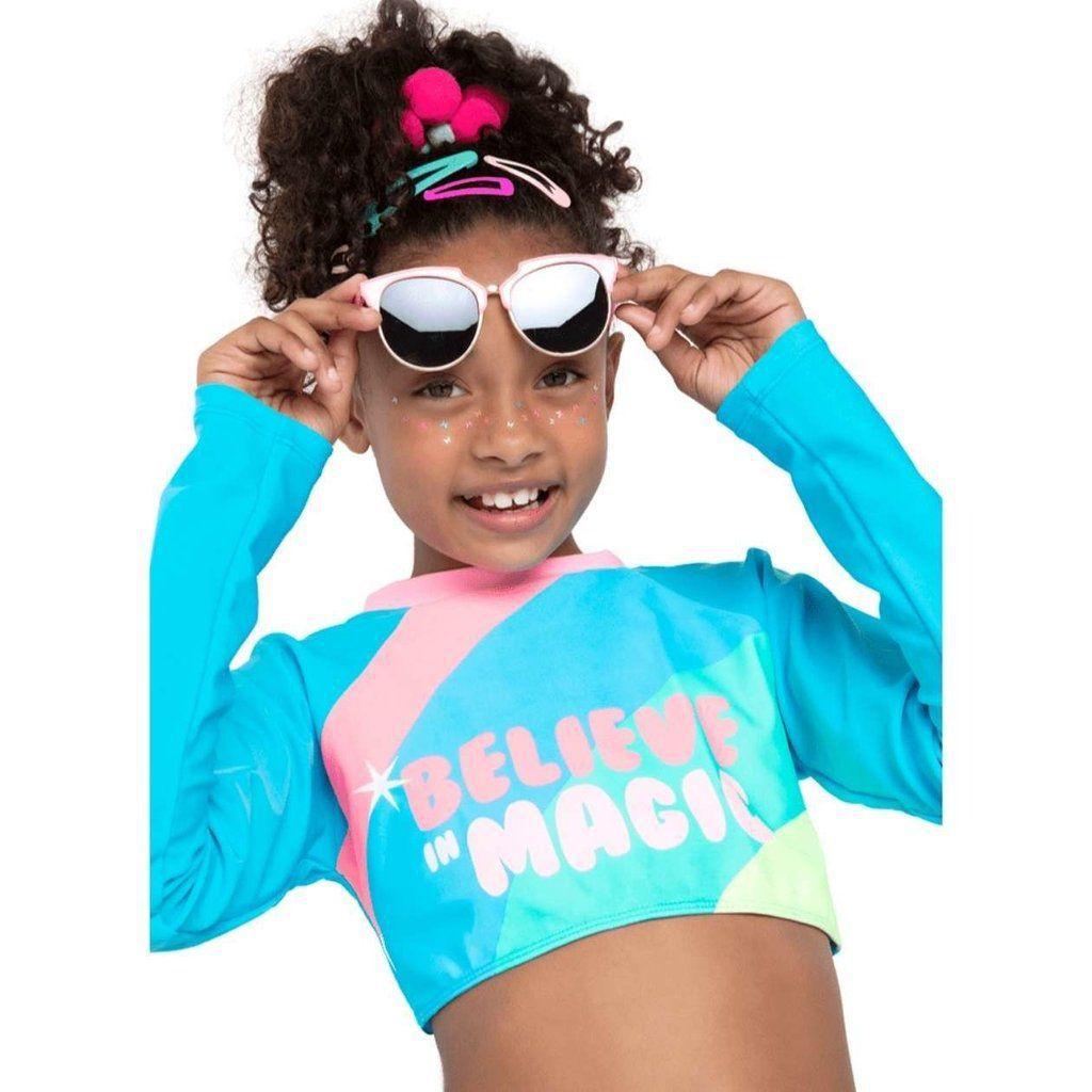 Biquíni Cropped Infantil Unicórnio Neon Colorido Puket - Biquíni Infantil -  Magazine Luiza