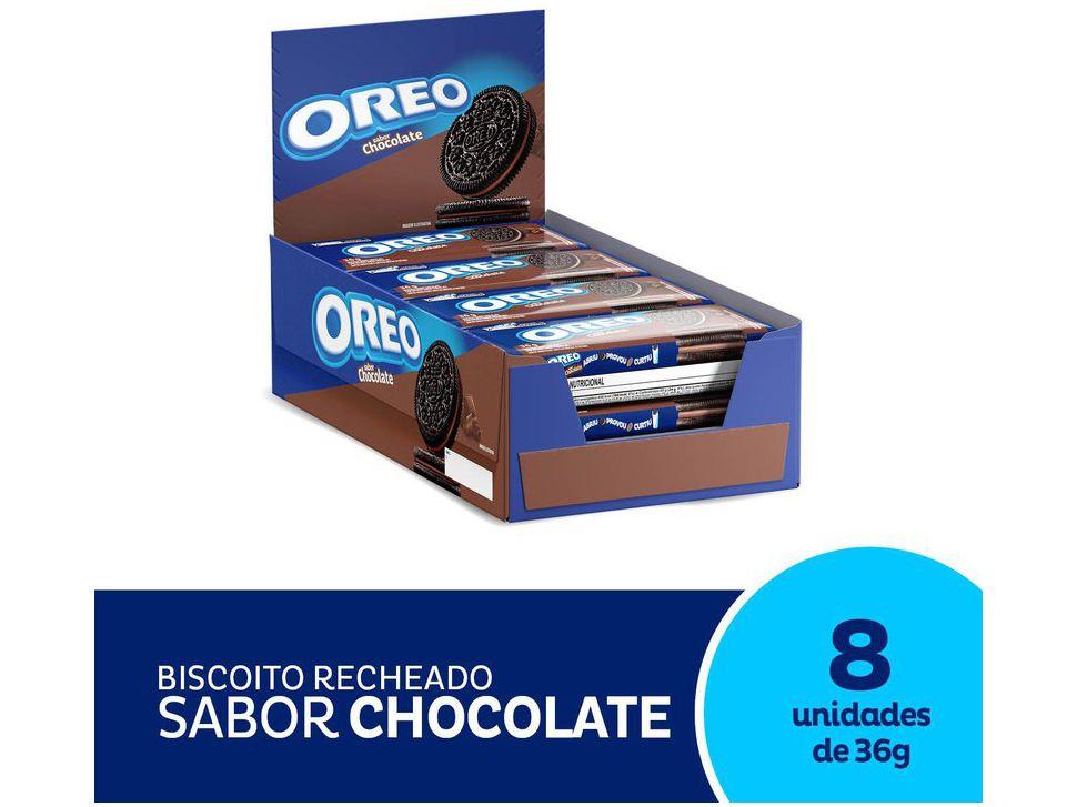 Biscoito Recheado Chocolate Oreo Display 36g - 8 Unidades, Shopping
