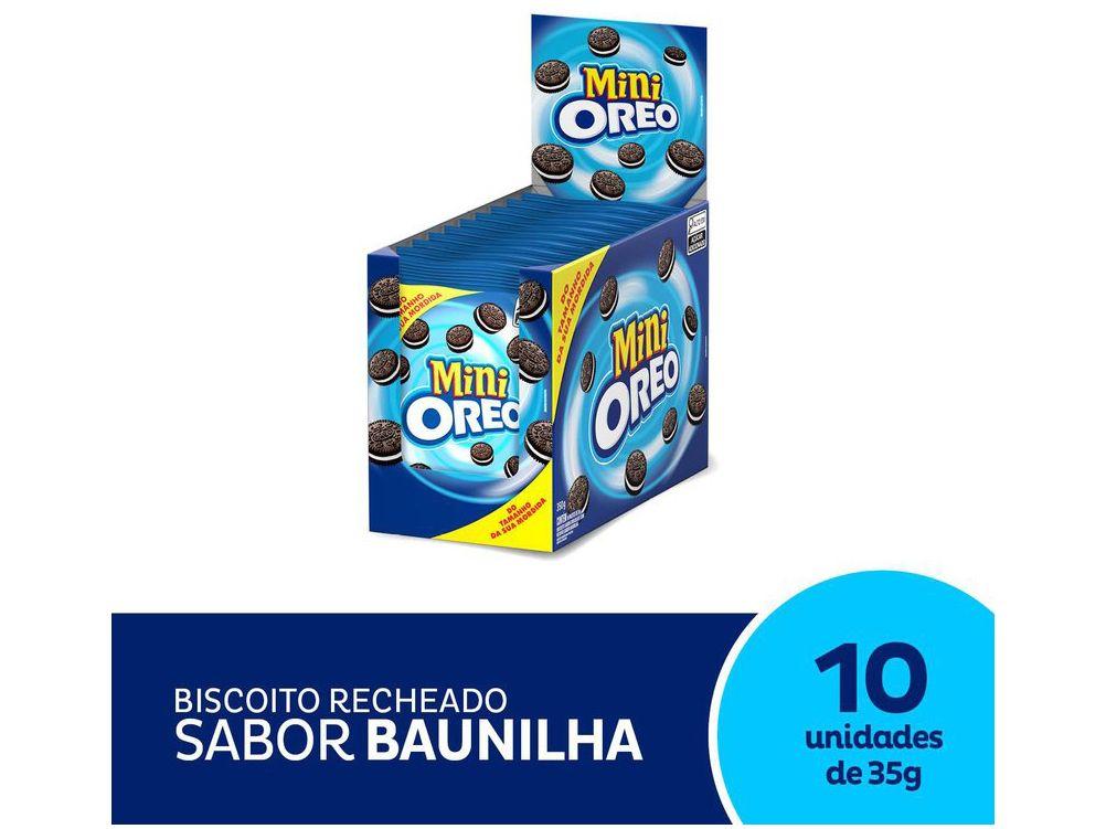 Biscoito Recheado Mini Oreo Original 35g Caixa com 10 Unidades de 35g