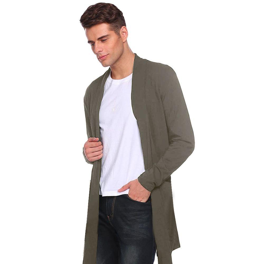 cardigan comprido masculino