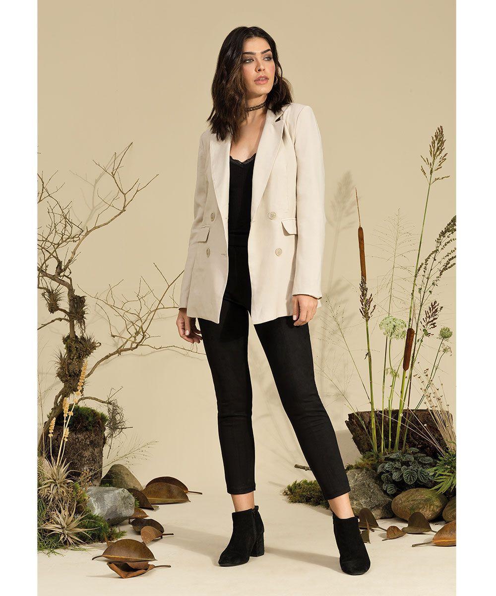 blazer preto feminino alfaiataria