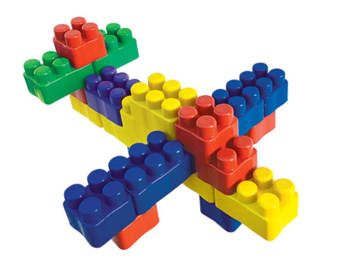 Blocos De Montar 1000 Peças Monte Fácil Brinquedo Educativo Luctoys Blocos de Montar