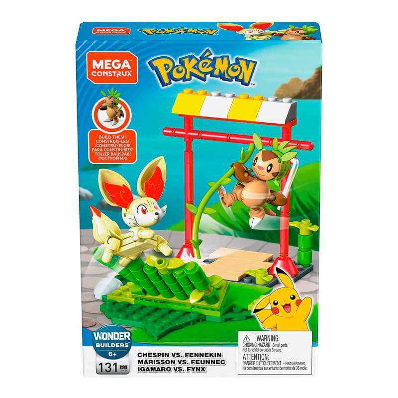 Blocos De Montar Mega Construx Pokemon Chespin Vs Fennekin Mattel Blocos De Montar Magazine Luiza