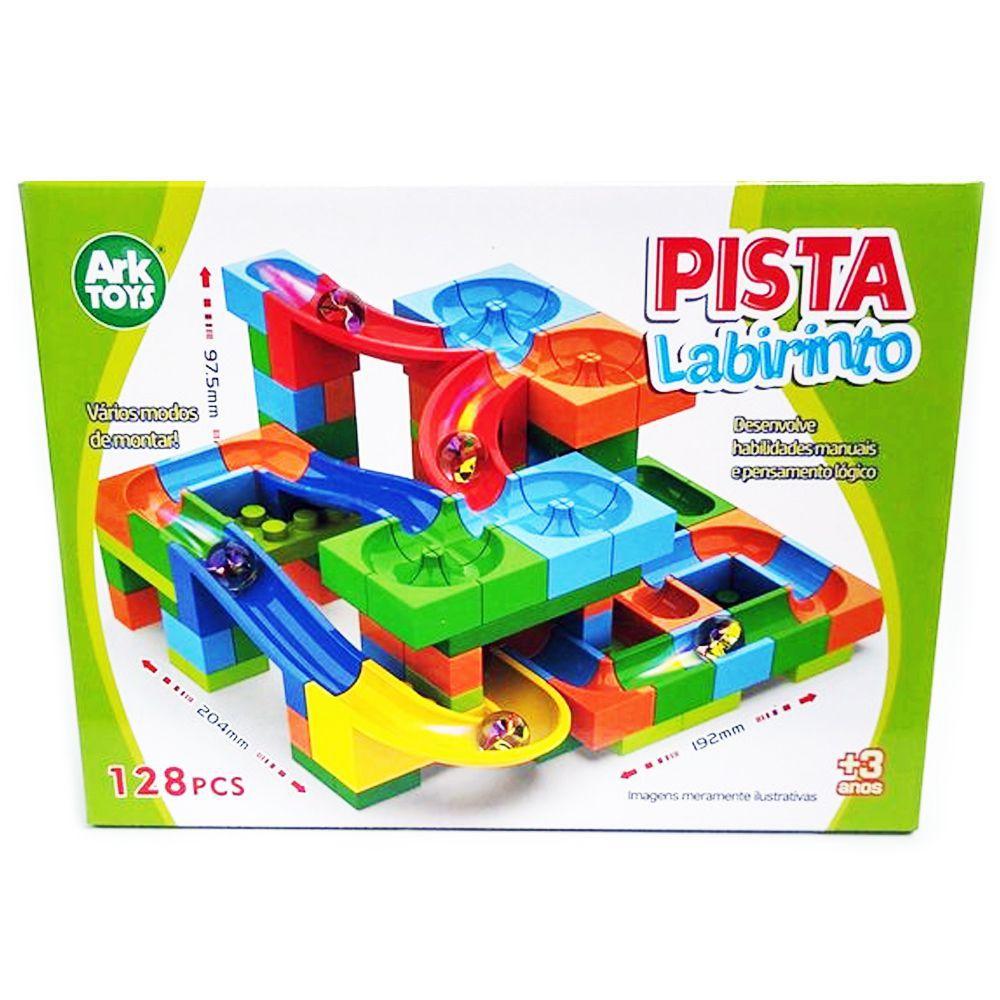 Blocos De Montar - Pista Labirinto 128 Peças Brinquedo Didático - ARK ...