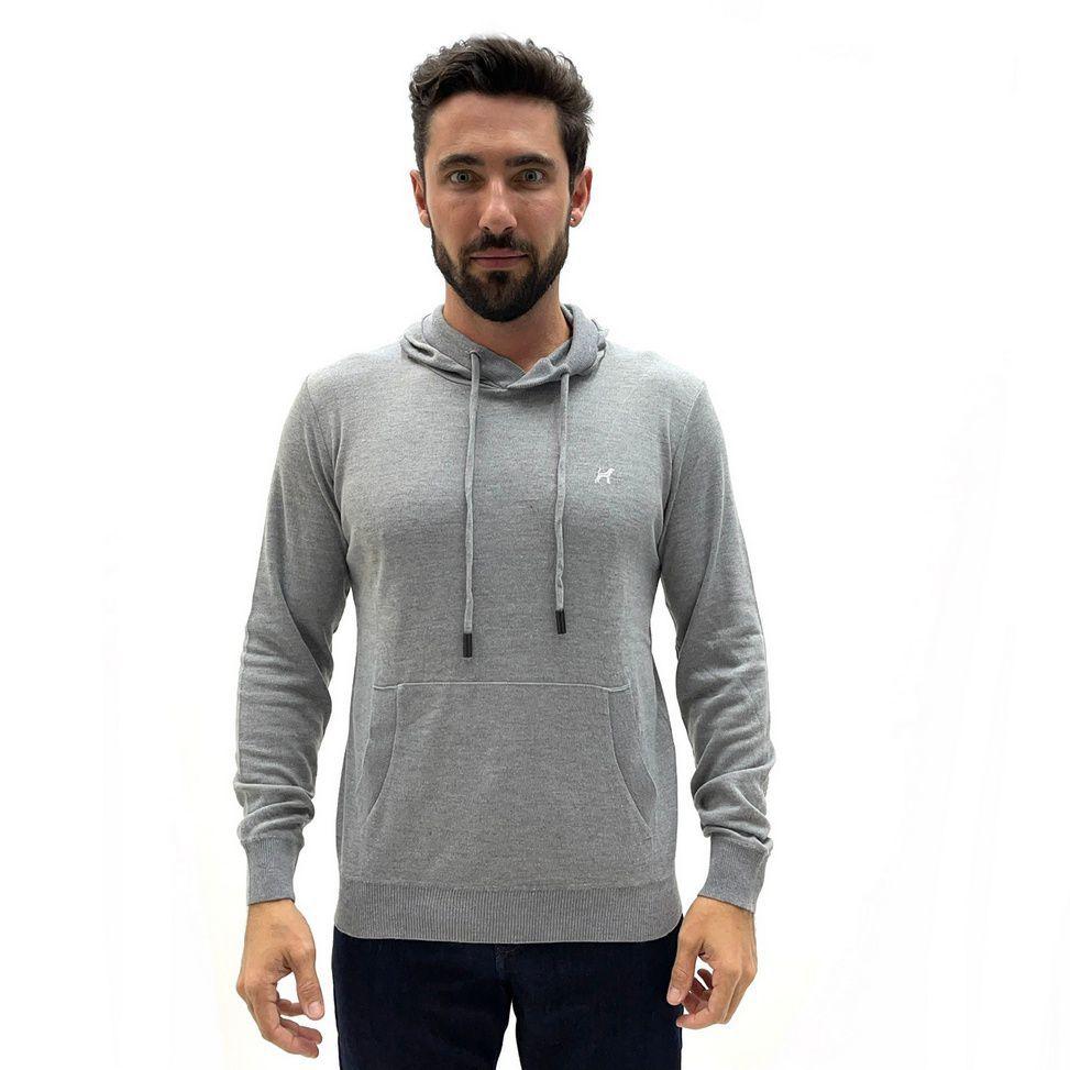 blusa de tricot com capuz