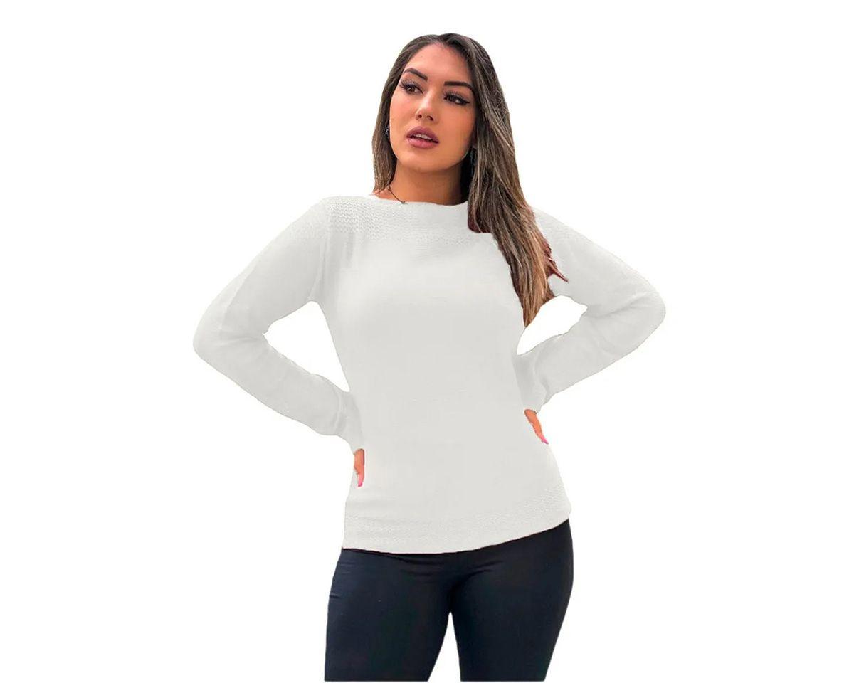 blusa de frio branca feminina