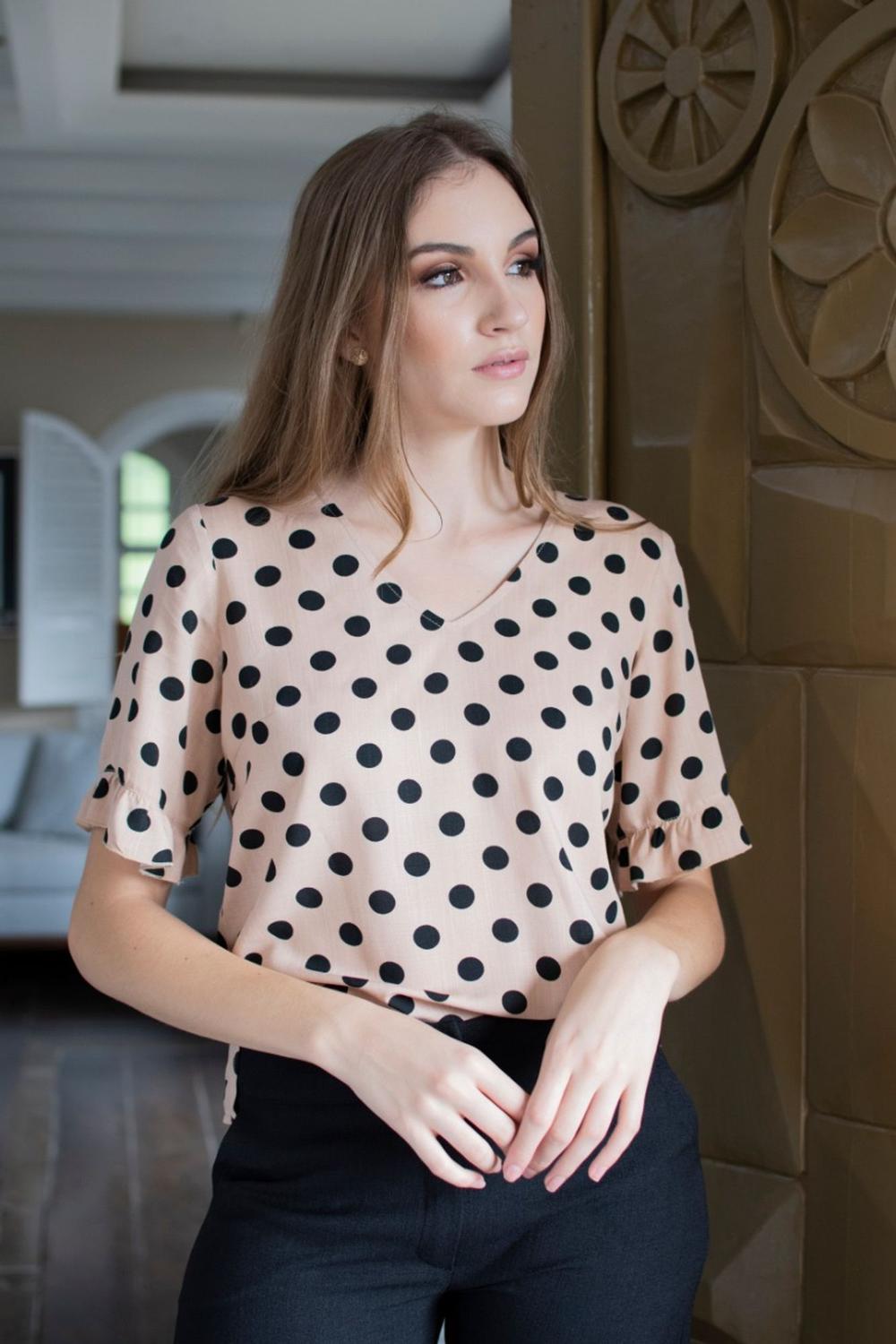modelo de blusa de bolinha