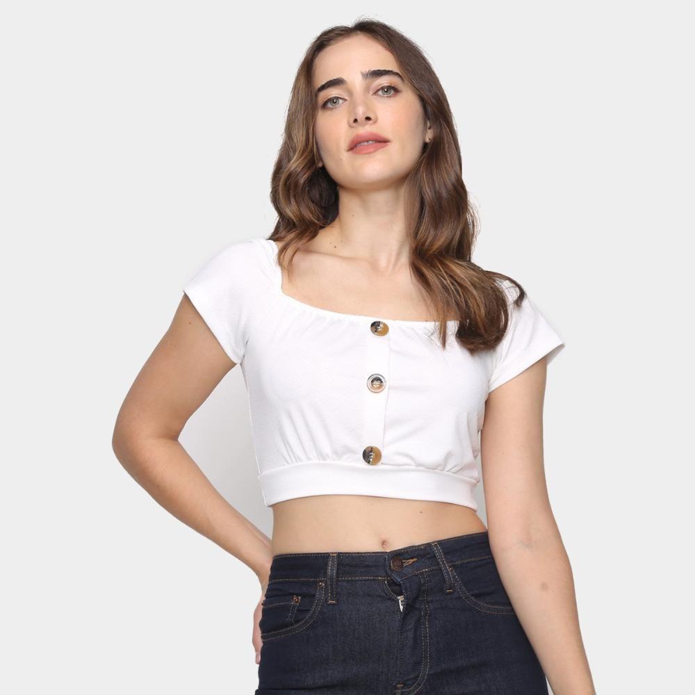 blusas da moda curtas