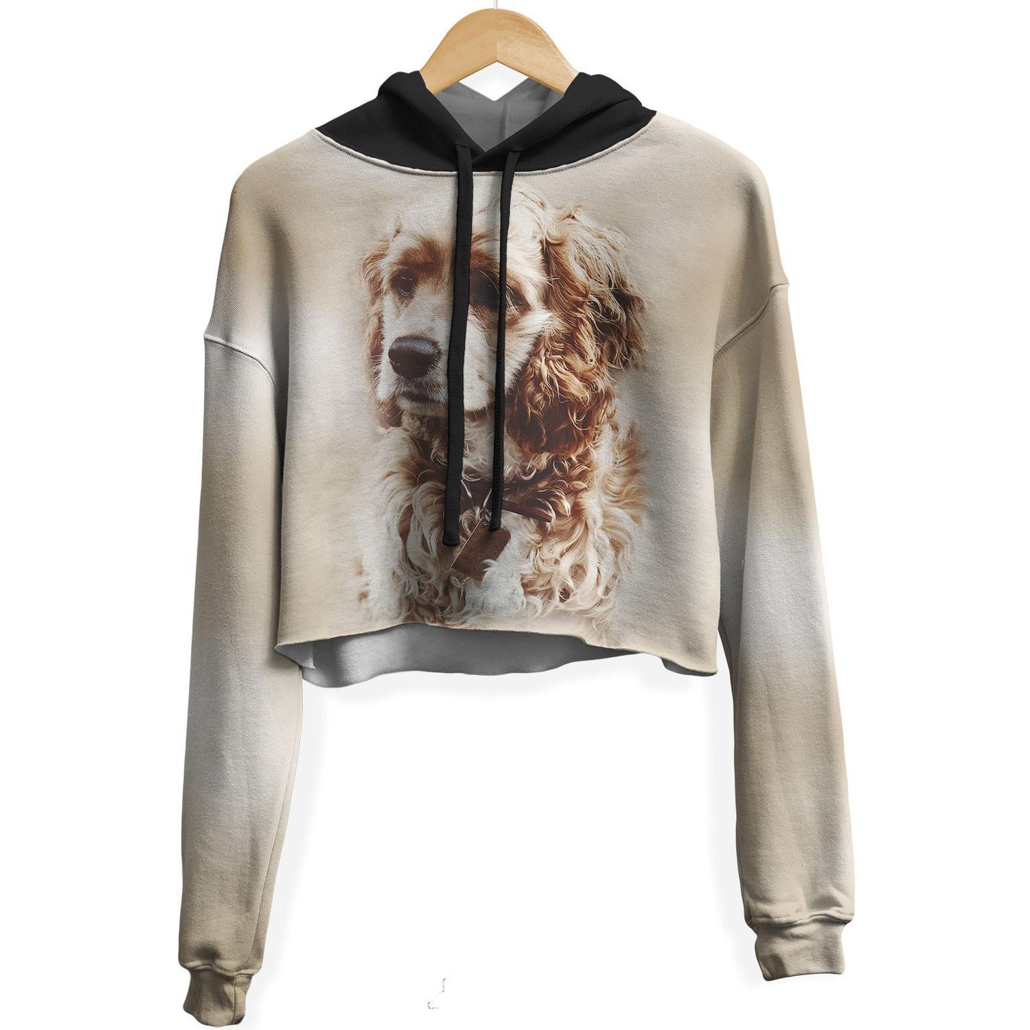 tan crop moletom com capuz