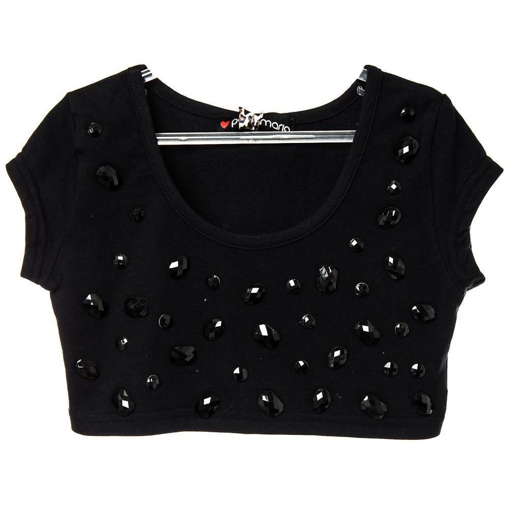 Blusa Cropped Pedras - PERFUMARIA - Blusa Cropped - Magazine Luiza