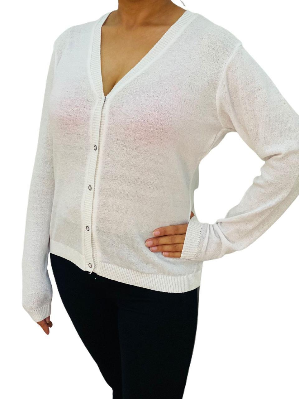 blusa de lã feminina aberta