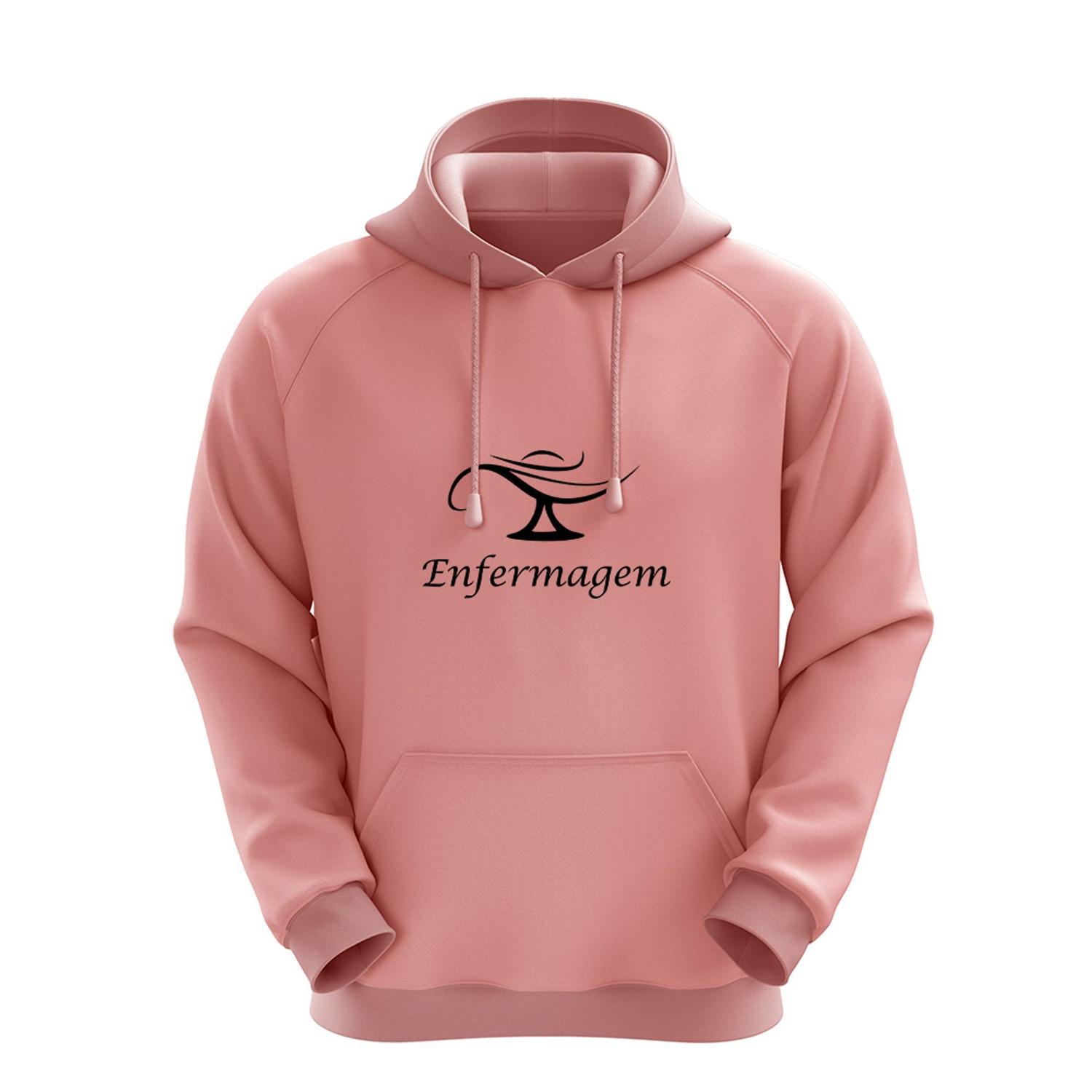 red pink moletom com capuz