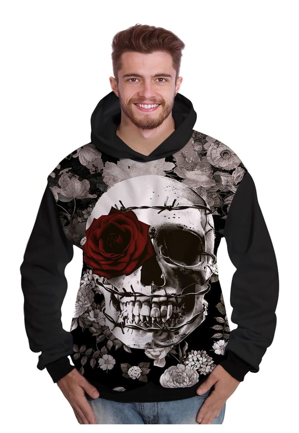 floral moletom com capuzs for men