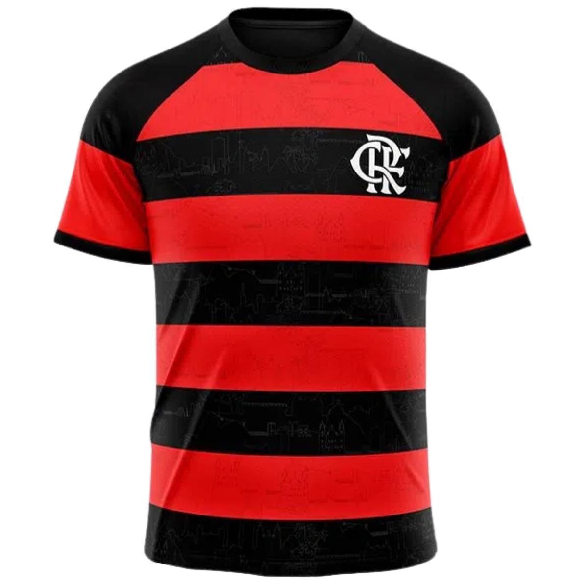 Camiseta do Flamengo FC Rubro Negro Blusa Mengão - Braziline