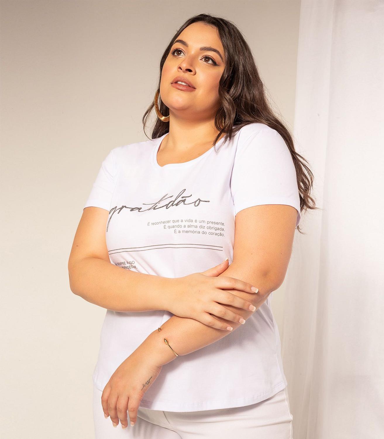blusa feminina branca plus size
