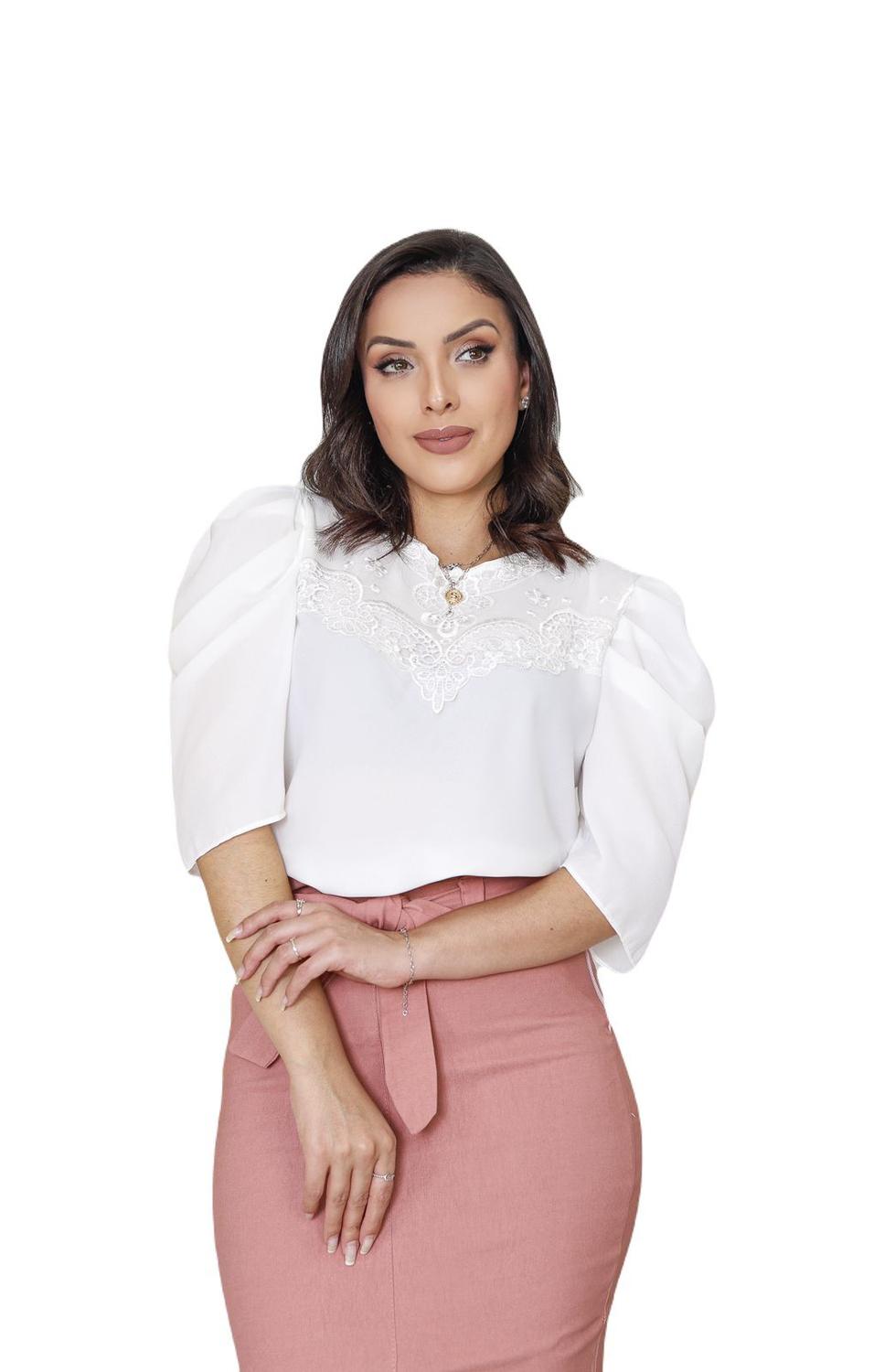 crepe evangelica blusas lindas de crepe