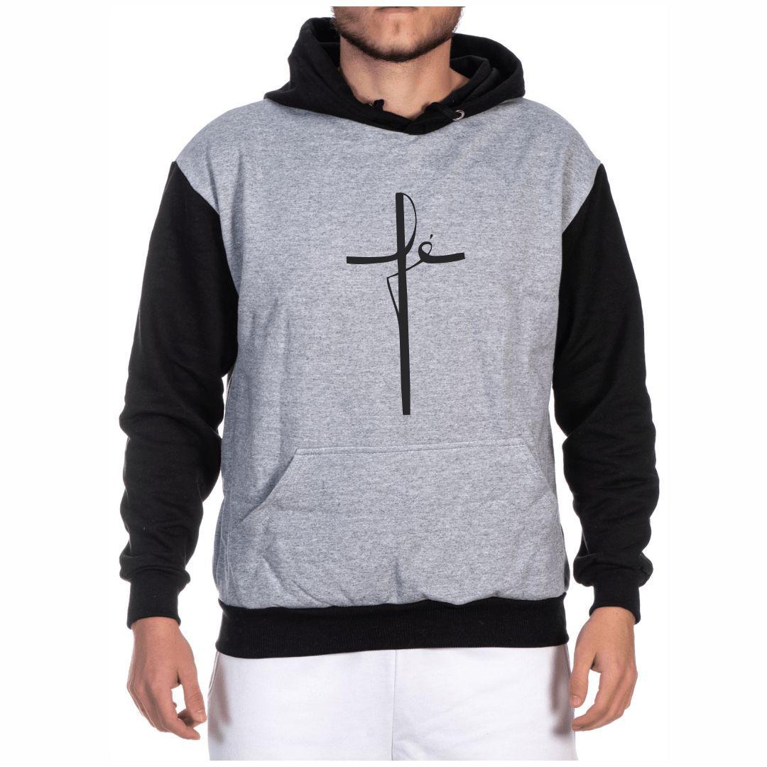 black and white half moletom com capuz