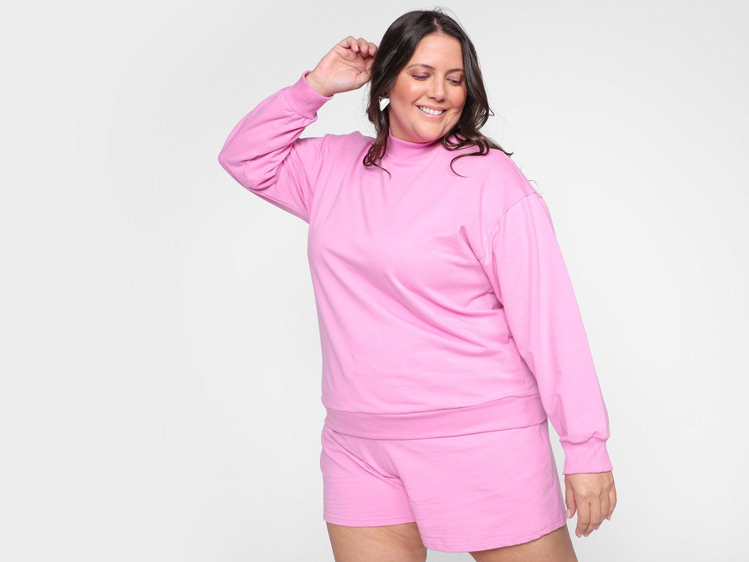 Blusa Moletinho Vista Magalu Manga Bufante