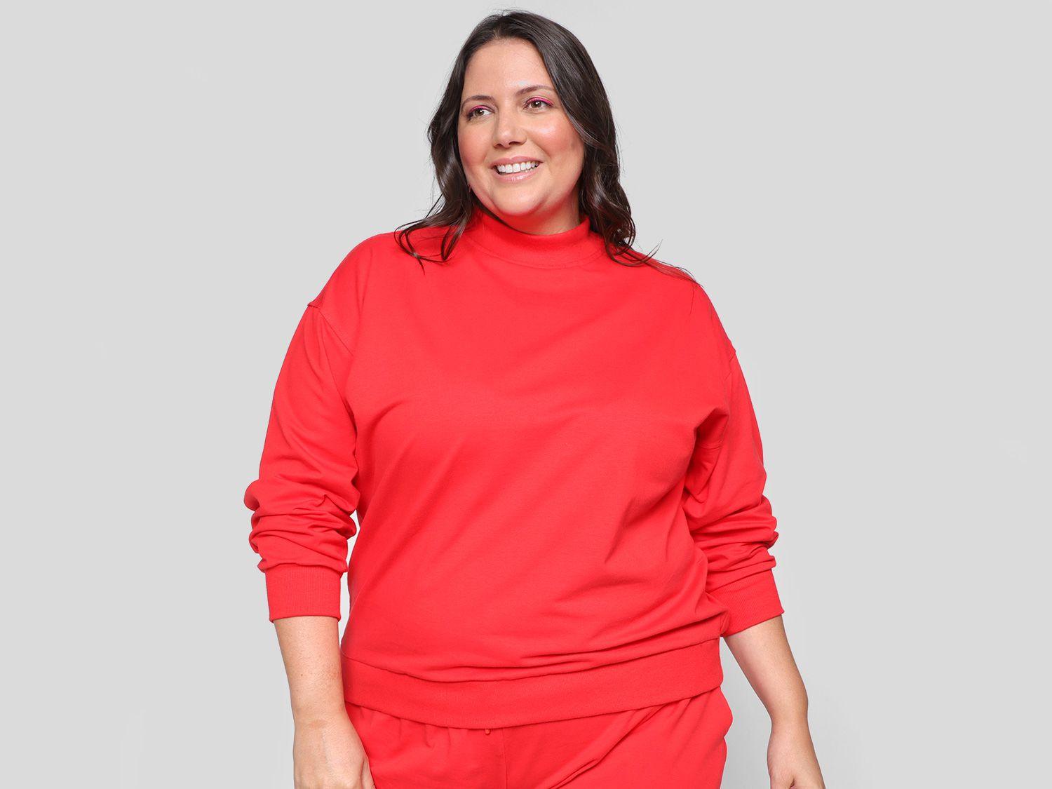 Blusa Moletinho Vista Magalu Manga Bufante