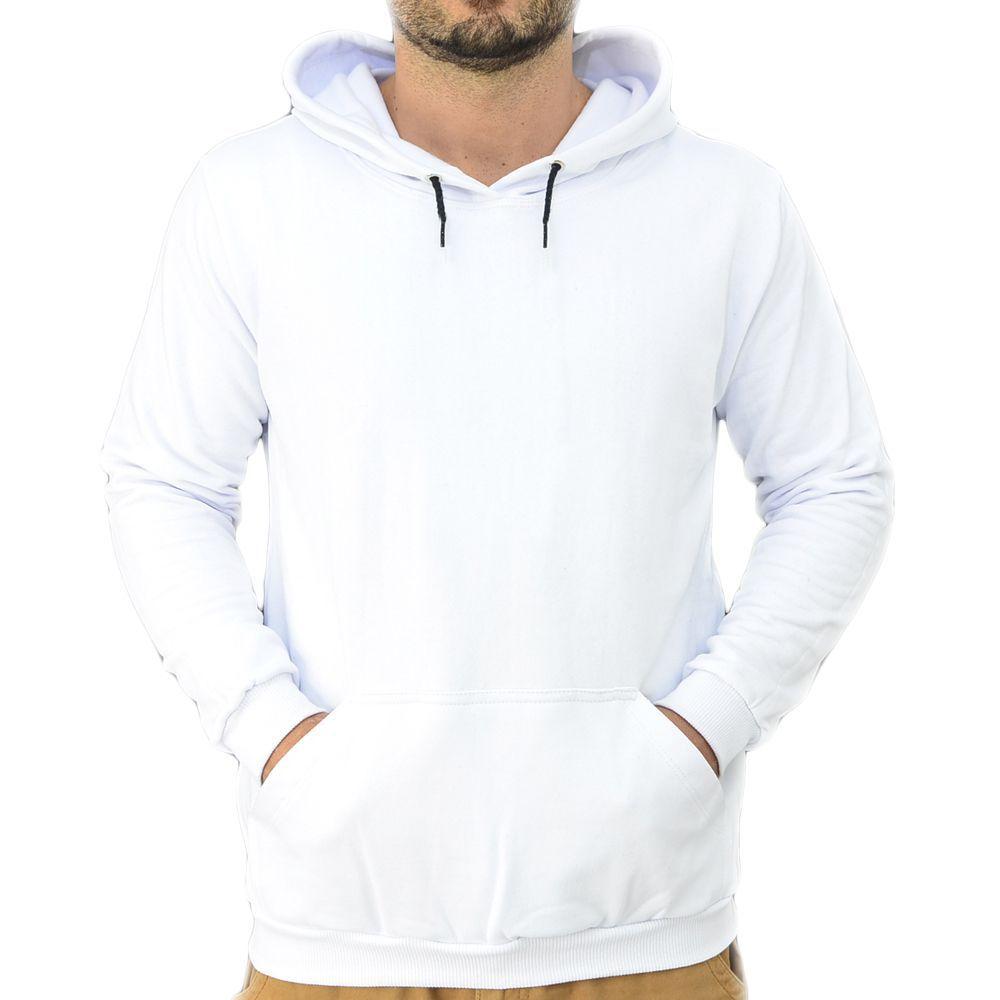 blusa moletom branca masculina