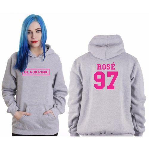 jaket moletom com capuz blackpink