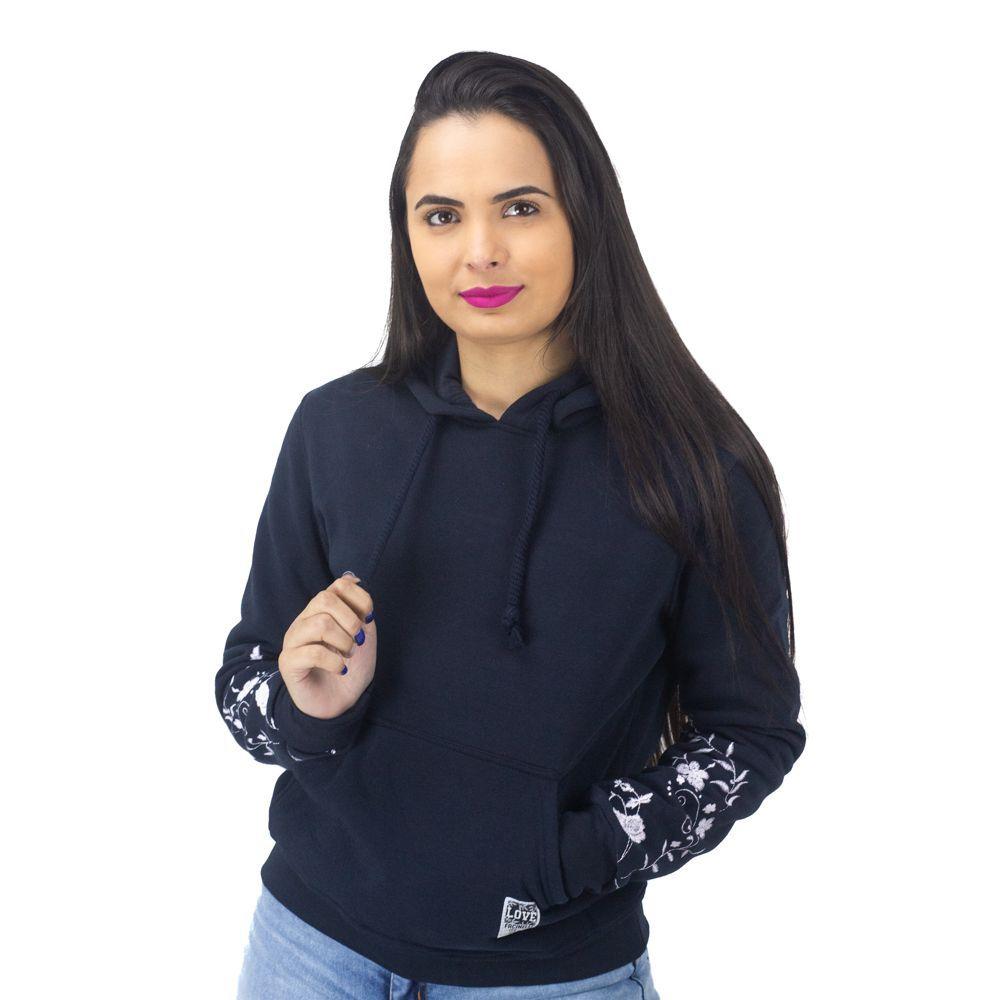 floral polo moletom com capuz