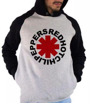 red hot chili peppers moletom com capuz grey