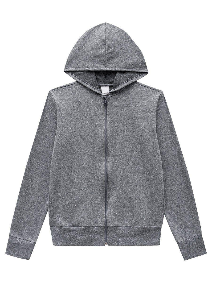 fleece lined zipper moletom com capuz