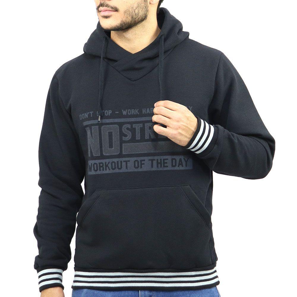 navy blue work moletom com capuz