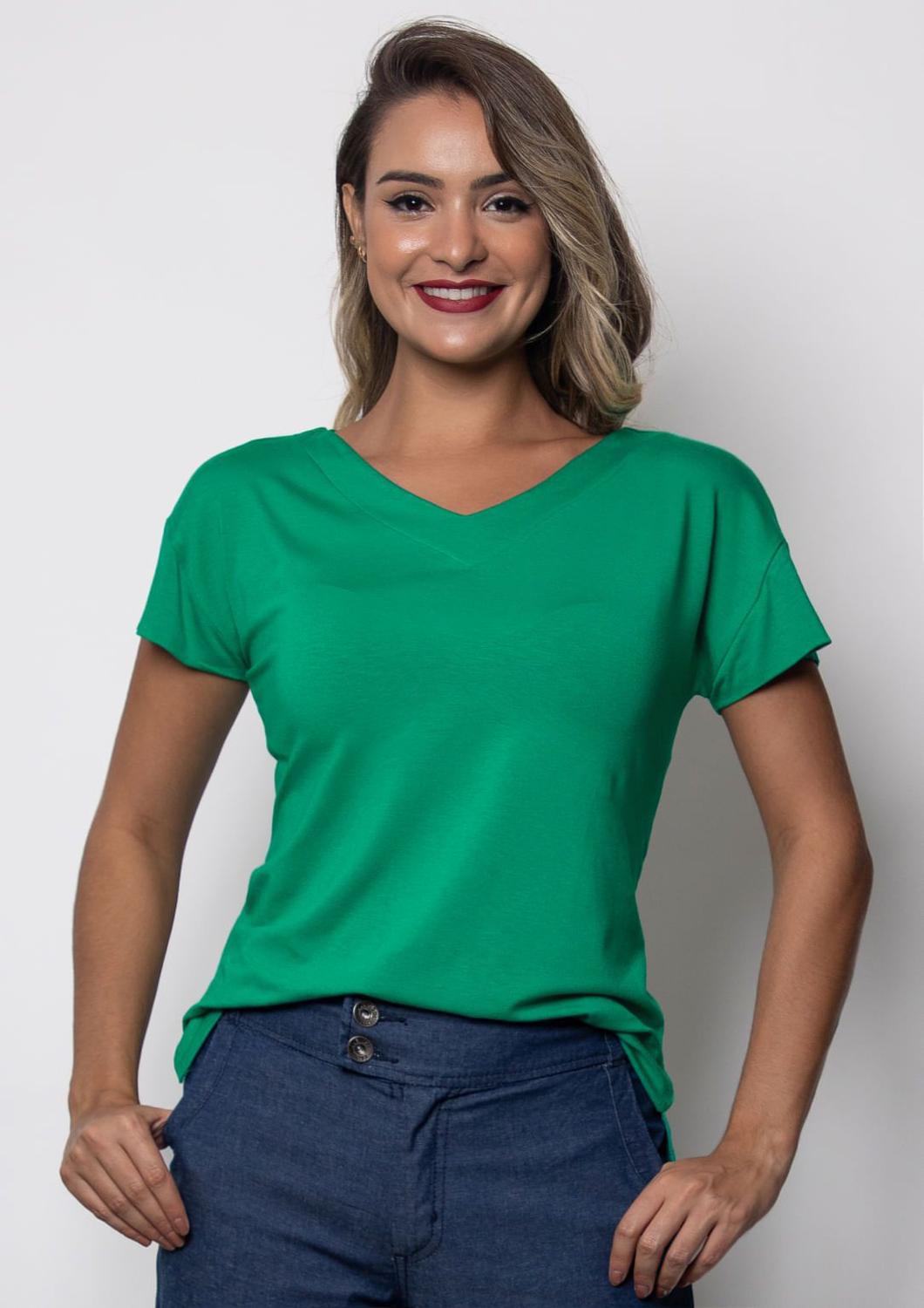 blusa feminina verde bandeira