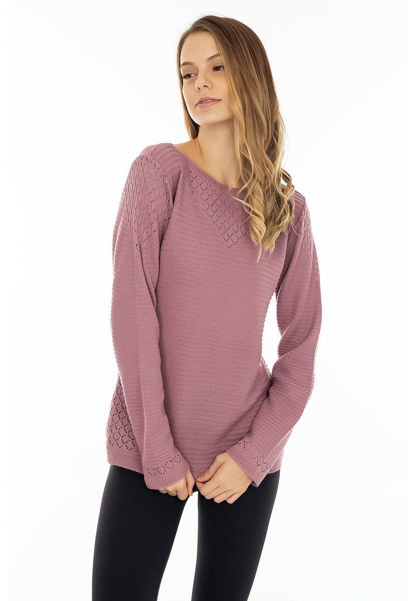 blusa pink manga longa