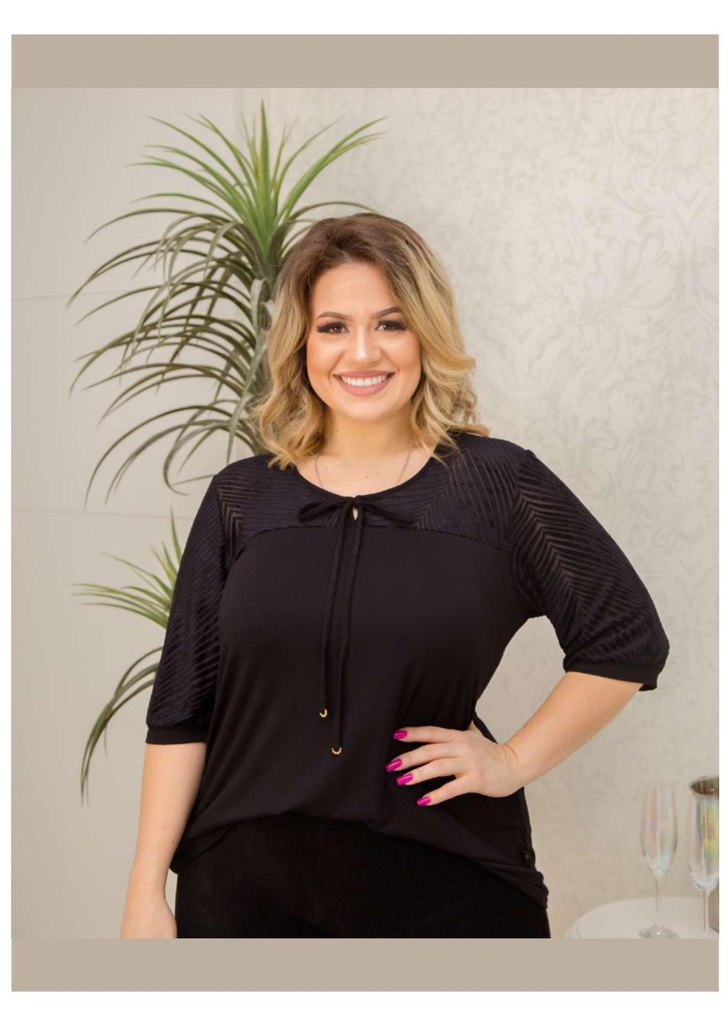 blusa de viscolycra plus size