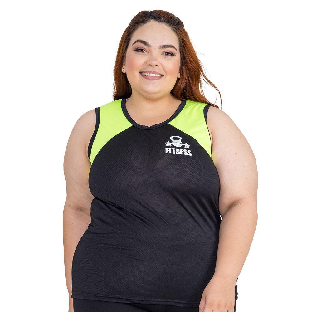 blusinha neon plus size