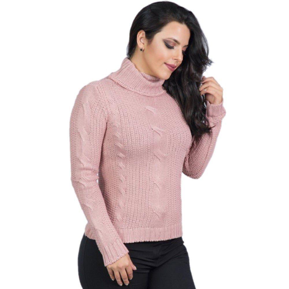 blusa de frio feminina tricot gola alta