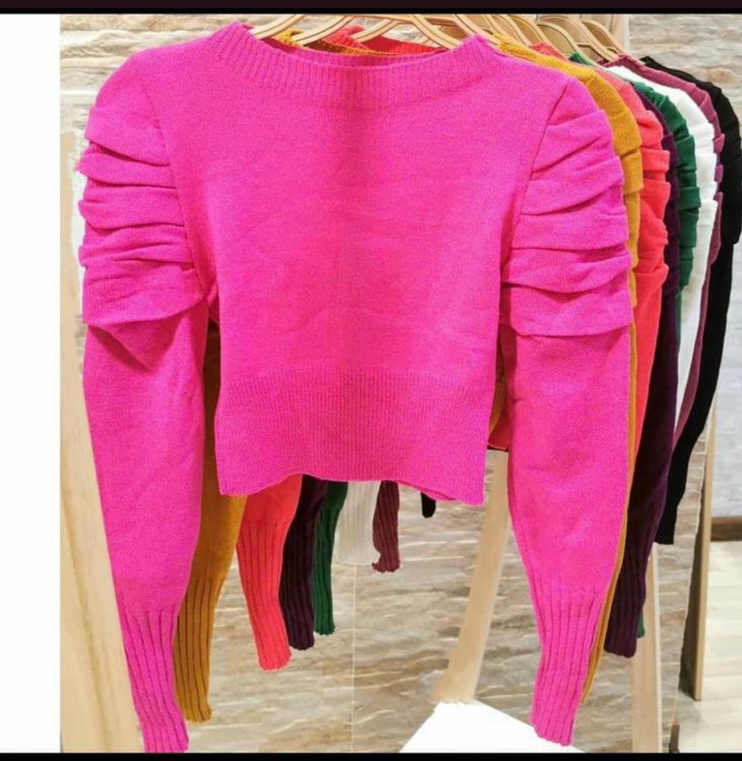 blusa tricot modal manga longa