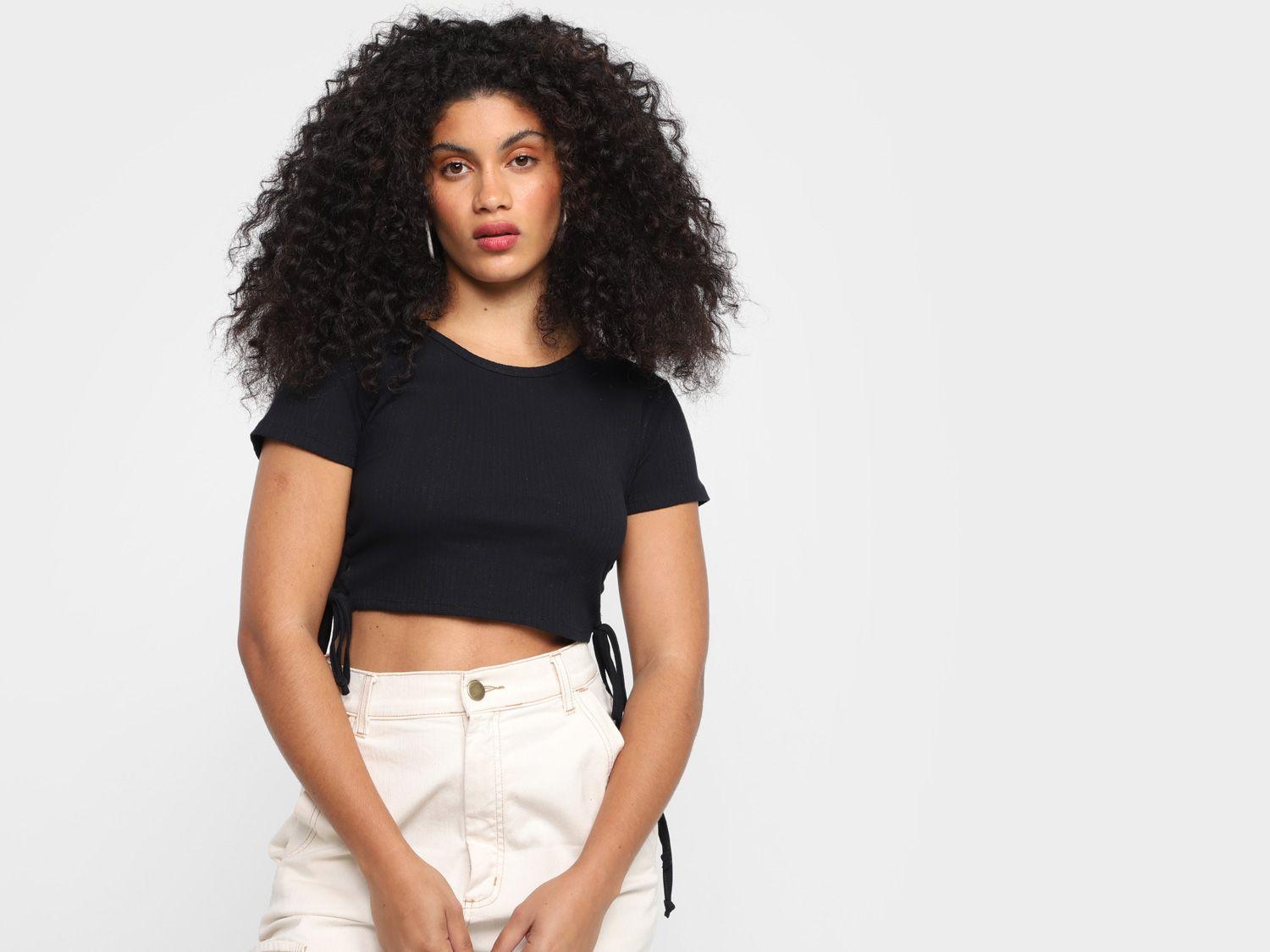 Blusa Vista Magalu Canelada Amarração