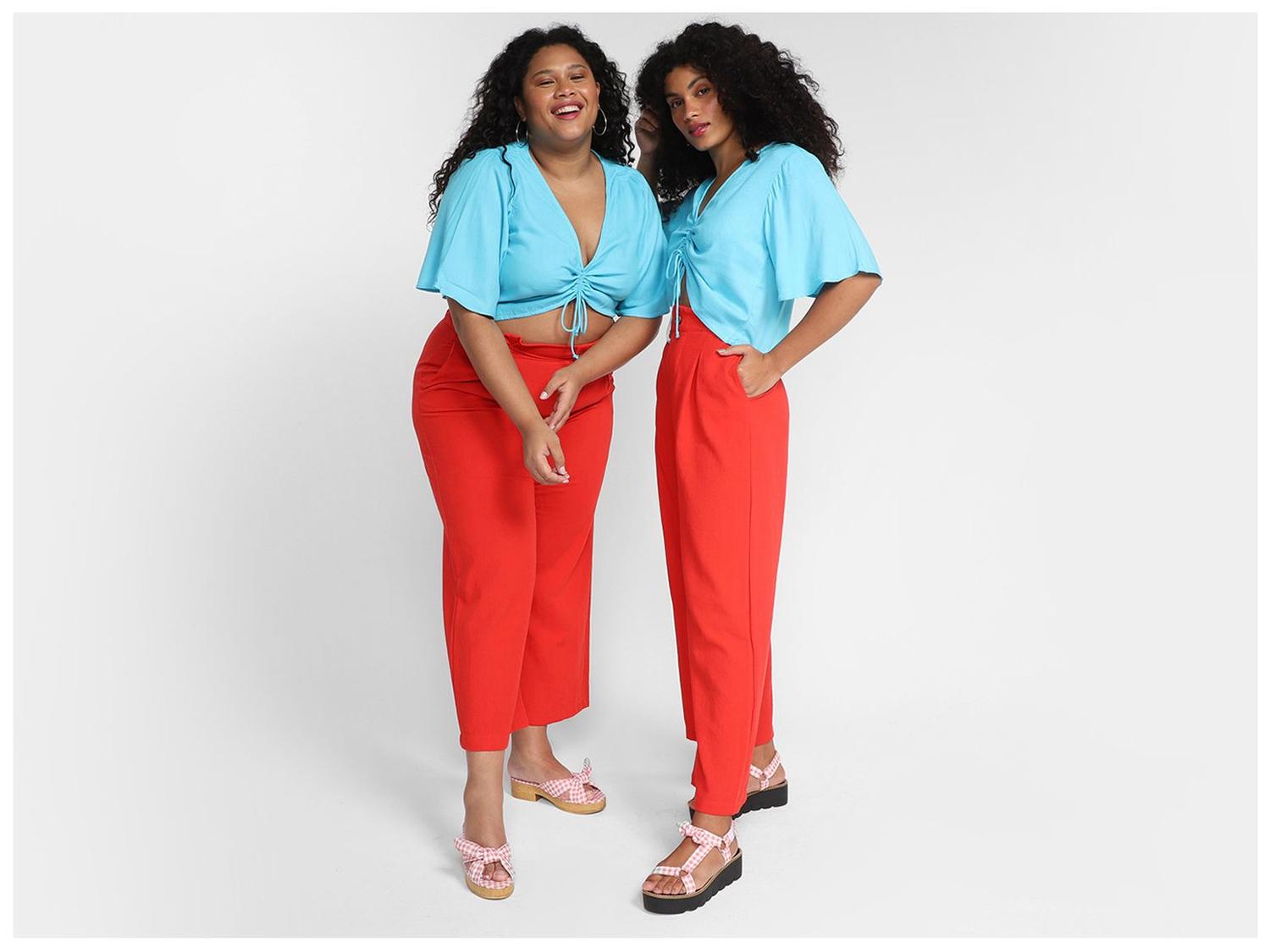 Blusa Vista Magalu Manga Ampla Canaleta