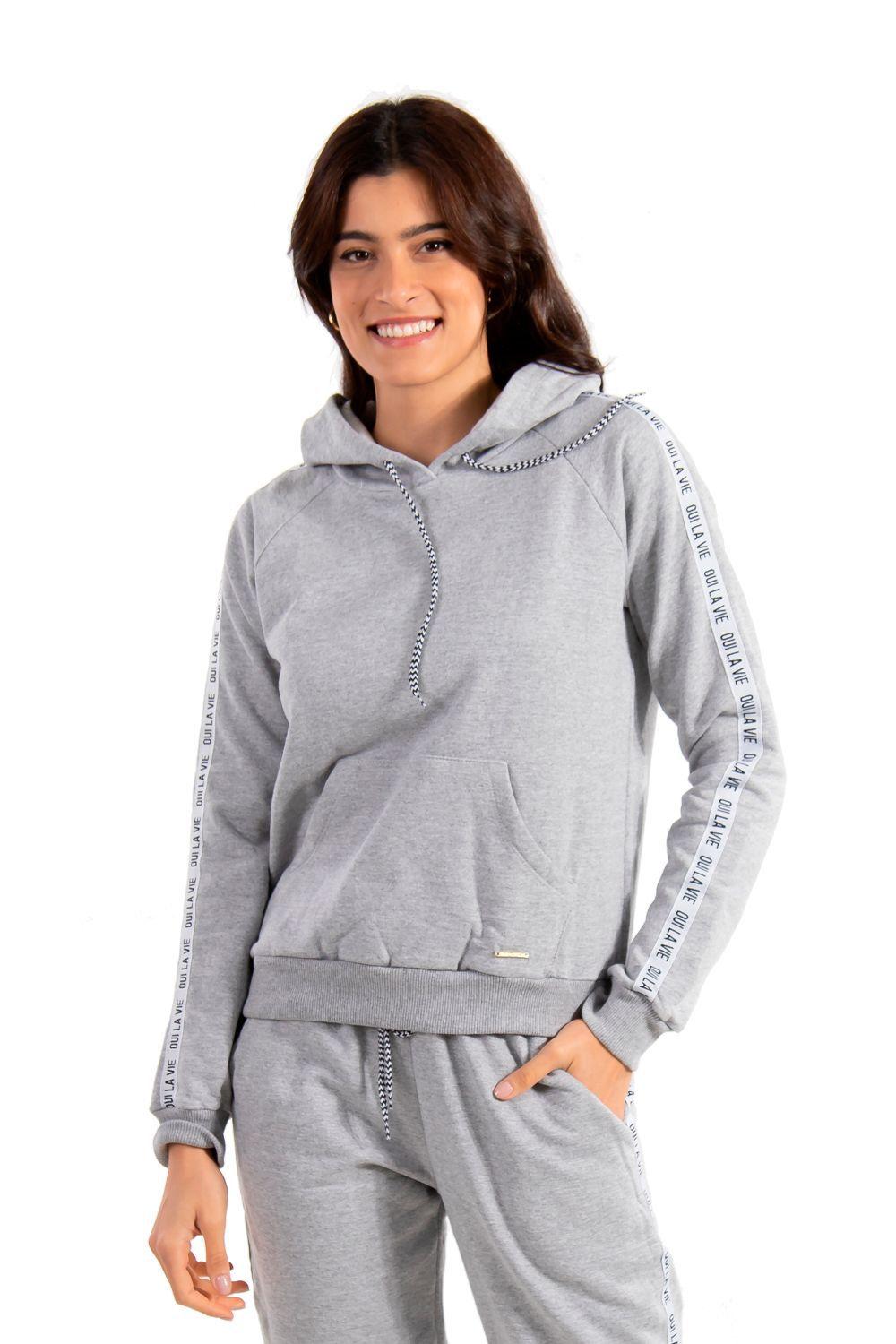 juicy couture grey moletom com capuz