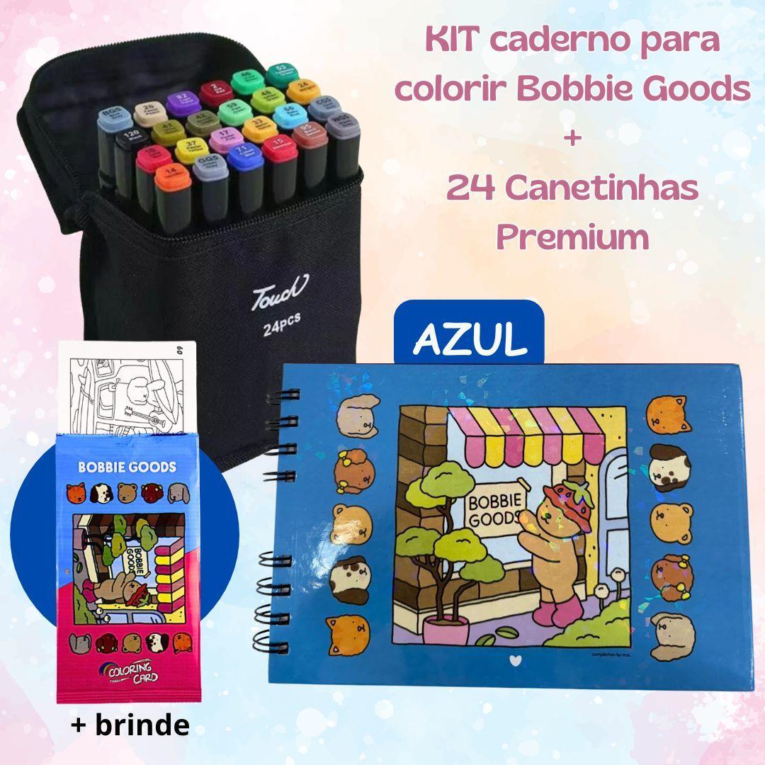 Bobbie Goods Com Conjunto De Canetas Marcador Permanente Ponta Dupla 24  Cores Capa Dura 50 Páginas 180g A5 - Bobbies e Goods - Livro de Colorir -  Magazine Luiza