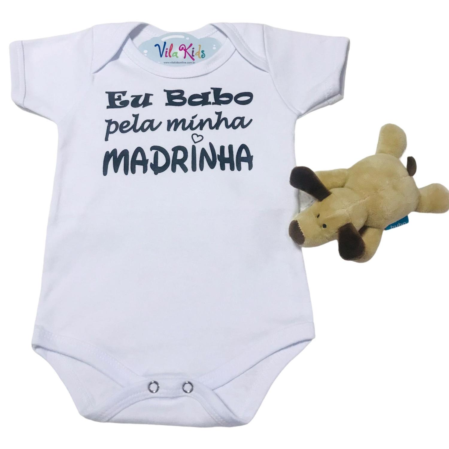 Bodie tematico Frases - Eu babo pela minha Madrinha - P ao G - VKIDS - Body  Feminino - Magazine Luiza