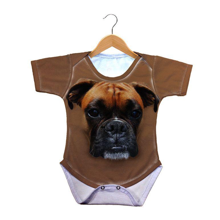 Body Bebe Cachorro Boxer 429k Body Para Bebes Magazine Luiza