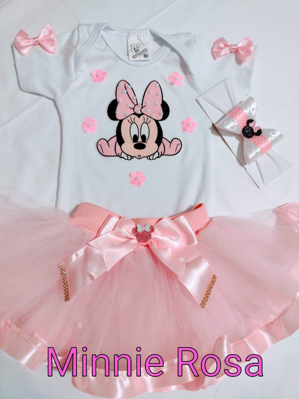 Body Bebe Minnie Rosa Laco E Saia Tule Latikas Baby Body Para Bebes Magazine Luiza
