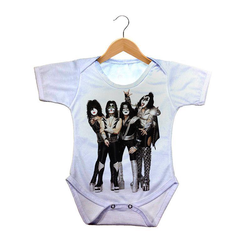Body Bebe Punk Rock Kiss 429k Body Para Bebes Magazine Luiza
