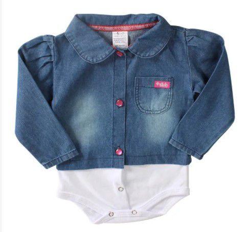 camisa jeans de bebe