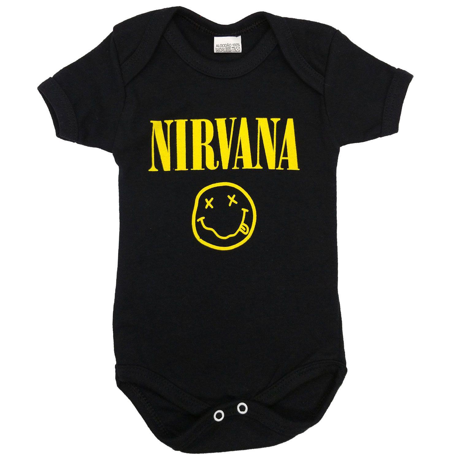 Body De Bebe Preto Estampa Bandas De Rock Piftpaft Body Para Bebes Magazine Luiza