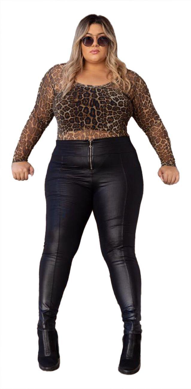 Blusa tule manga longa plus size Clearance